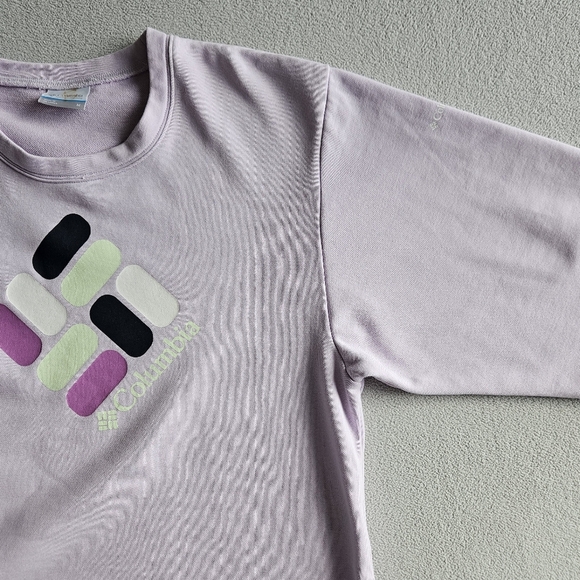 Columbia Women's French Terry Crew Neck Pullover Sweatshirt Lilac Size M‎ - Picture 5 of 8